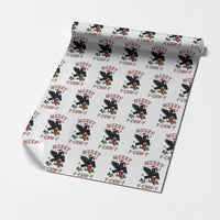 Merry F Caw F Raven Lover Wrapping Paper Roll Funny Holidays Gift - Wonder Print Shop