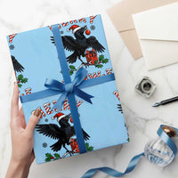 Merry F Caw F Raven Lover Wrapping Paper Roll Funny Holidays Gift - Wonder Print Shop