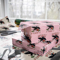 Merry F Caw F Raven Lover Wrapping Paper Roll Funny Holidays Gift - Wonder Print Shop