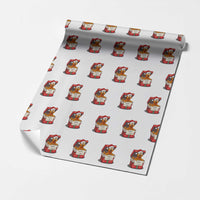 Merry F Caw F Santa Chicken Wrapping Paper Roll Funny Christmas Gift - Wonder Print Shop