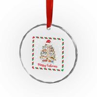 Merry Fishmas Crystal Glass Ornament Funny Xmas Fishing Lover Gift TS12