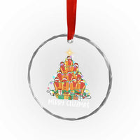 Merry Glizzmas Crystal Glass Ornament Funny Hotdog Christmas Tree - Wonder Print Shop