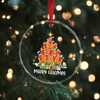 Merry Glizzmas Crystal Glass Ornament Funny Hotdog Christmas Tree - Wonder Print Shop