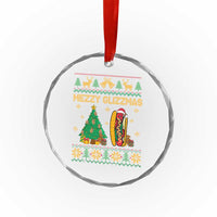 Merry Glizzmas Crystal Glass Ornament Funny Hotdog Xmas Tree Hot Ugly Christmas - Wonder Print Shop