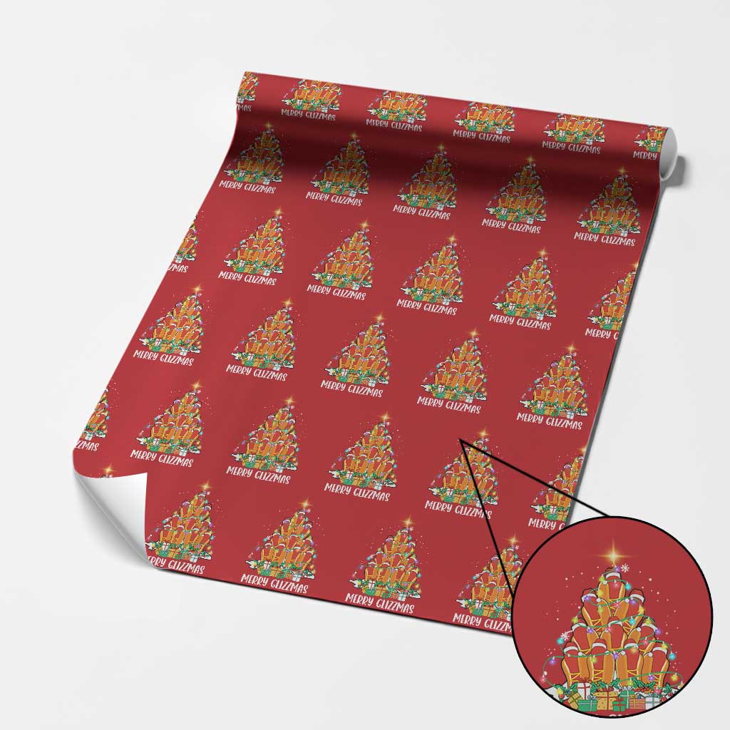 Merry Glizzmas Wrapping Paper Roll Funny Hotdog Christmas Tree