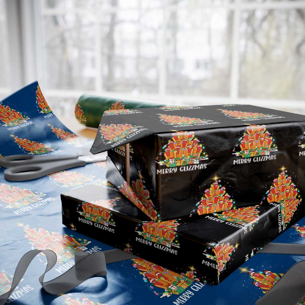 Merry Glizzmas Wrapping Paper Roll Funny Hotdog Christmas Tree