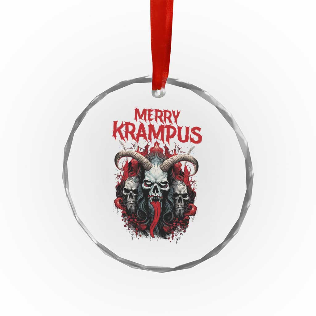 Merry Krampus Crystal Glass Ornament Horor Xmas Evil TS09