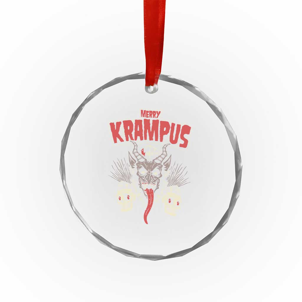 Merry Krampus Xmas Crystal Glass Ornament Naughty Xmas Psychobilly Horror TS02