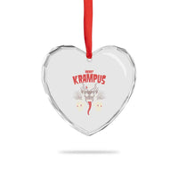 Merry Krampus Xmas Heart Crystal Glass Ornament Naughty Xmas Psychobilly Horror - Wonder Print Shop