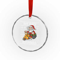 Merry Kushmas Crystal Glass Ornament Ugly Santa Smoking Cannabis Weed 420 Xmas TS09
