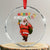 Merry Kwanzaa African American Xmas Santa Crystal Glass Ornament - Wonder Print Shop
