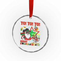Merry Kwanzaa Black Santa Cowboy Crystal Glass Ornament African Heritage Celebration Gift - Wonder Print Shop