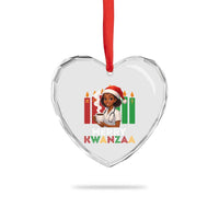 Merry Kwanzaa Heart Crystal Glass Ornament Nurse African American Holiday Celebration Gift - Wonder Print Shop