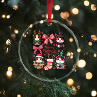 Merry Pigmas Crystal Glass Ornament Funny Guinea Pig Cavy Lover Holiday Gift - Wonder Print Shop