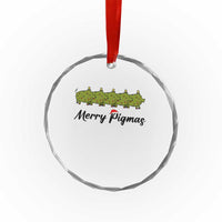 Merry Pigmas Crystal Glass Ornament Holiday Gift For Pig Lovers - Wonder Print Shop
