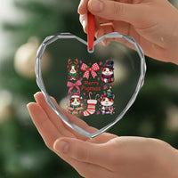 Merry Pigmas Heart Crystal Glass Ornament Funny Guinea Pig Cavy Lover Holiday Gift - Wonder Print Shop
