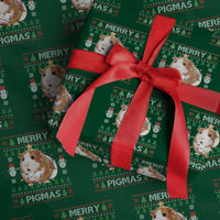 Merry Pigmas Ugly Christmas Wrapping Paper Roll Guinea Pig Lover - Wonder Print Shop