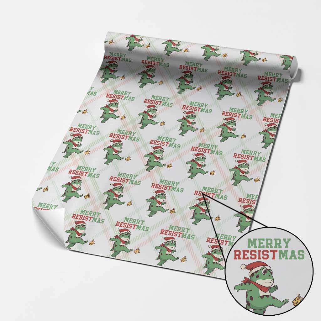 Merry Resistmas Frog Christmas Wrapping Paper Roll - Wonder Print Shop
