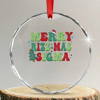 Merry Rizz Mas Sigmas Crystal Glass Ornament TS09