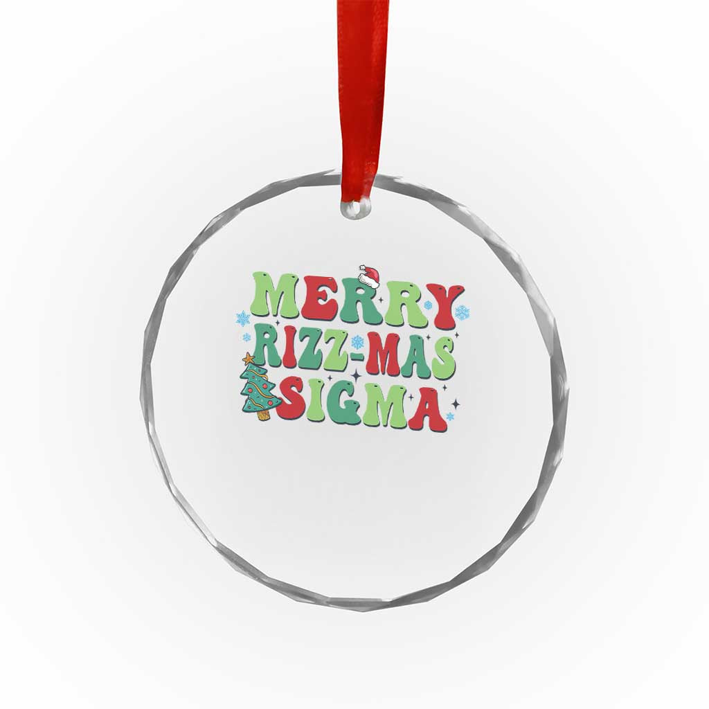 Merry Rizz Mas Sigmas Crystal Glass Ornament TS09