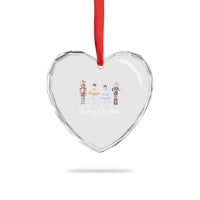 Merry Xmas Nutcracker Ballerina Mouseking Heart Crystal Glass Ornament - Wonder Print Shop