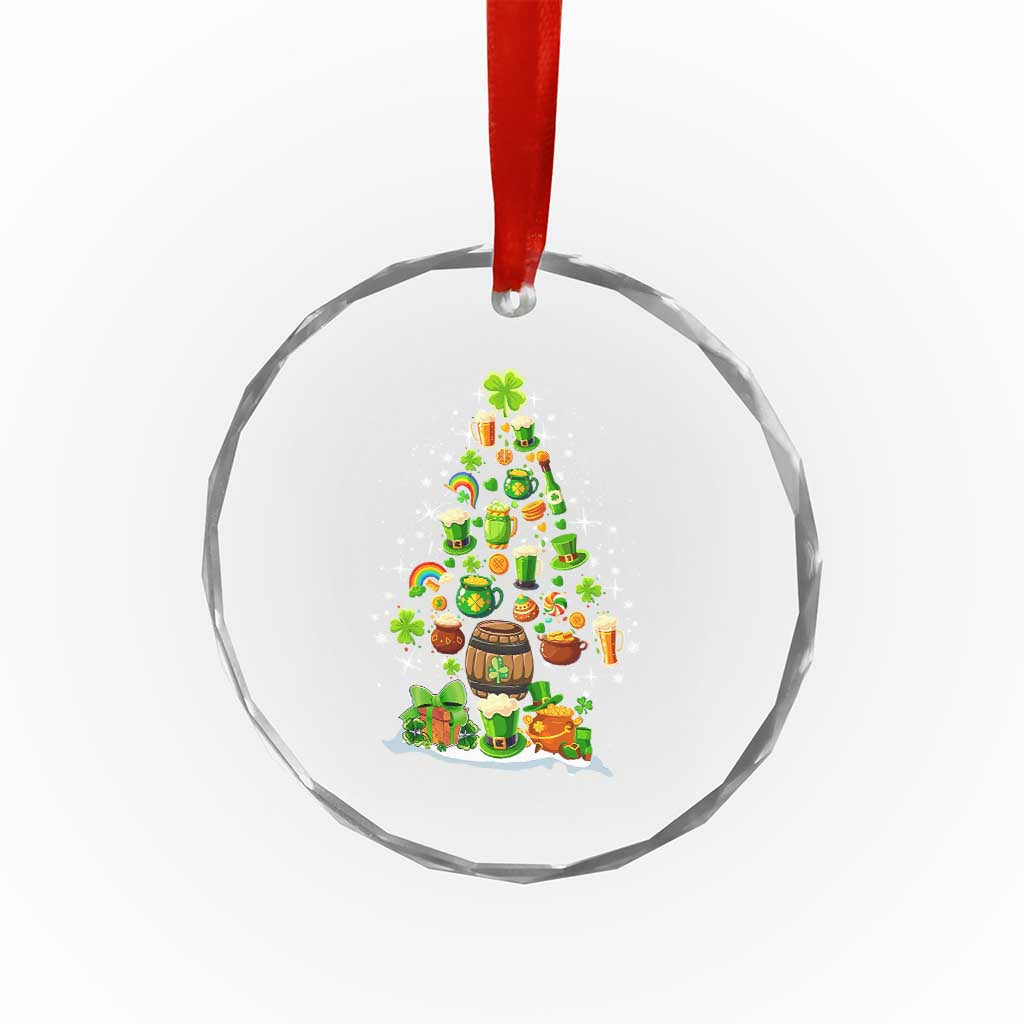 Merry Xmas Tree Irish Crystal Glass Ornament TS09