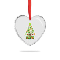Merry Xmas Tree Irish Heart Crystal Glass Ornament - Wonder Print Shop