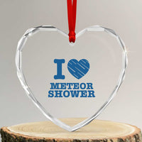 Meteor Shower Lover Heart Crystal Glass Ornament Astronomy Enthusiast Gift