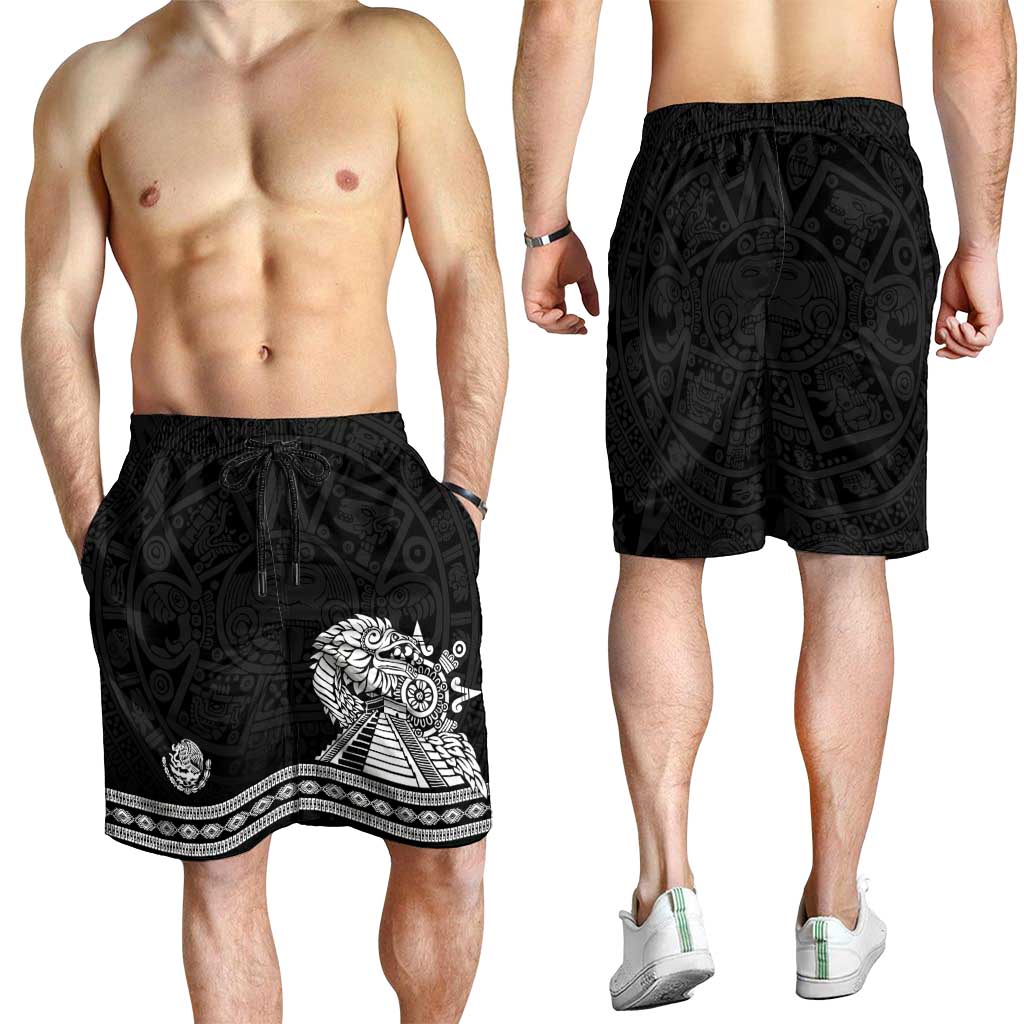 Mexican Aztec Pyramid Shorts for Men Aztec Pattern - Wonder Print Shop