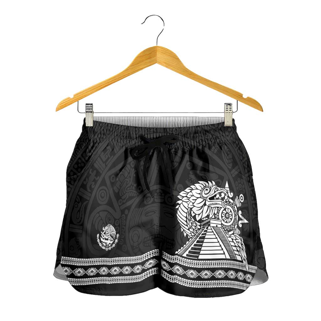 Mexican Aztec Pyramid Shorts for Women Aztec Pattern - Wonder Print Shop