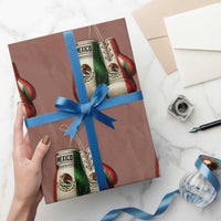 Mexican Boxing Gloves Wrapping Paper Roll Retro Vintage Mexico Flag Boxer