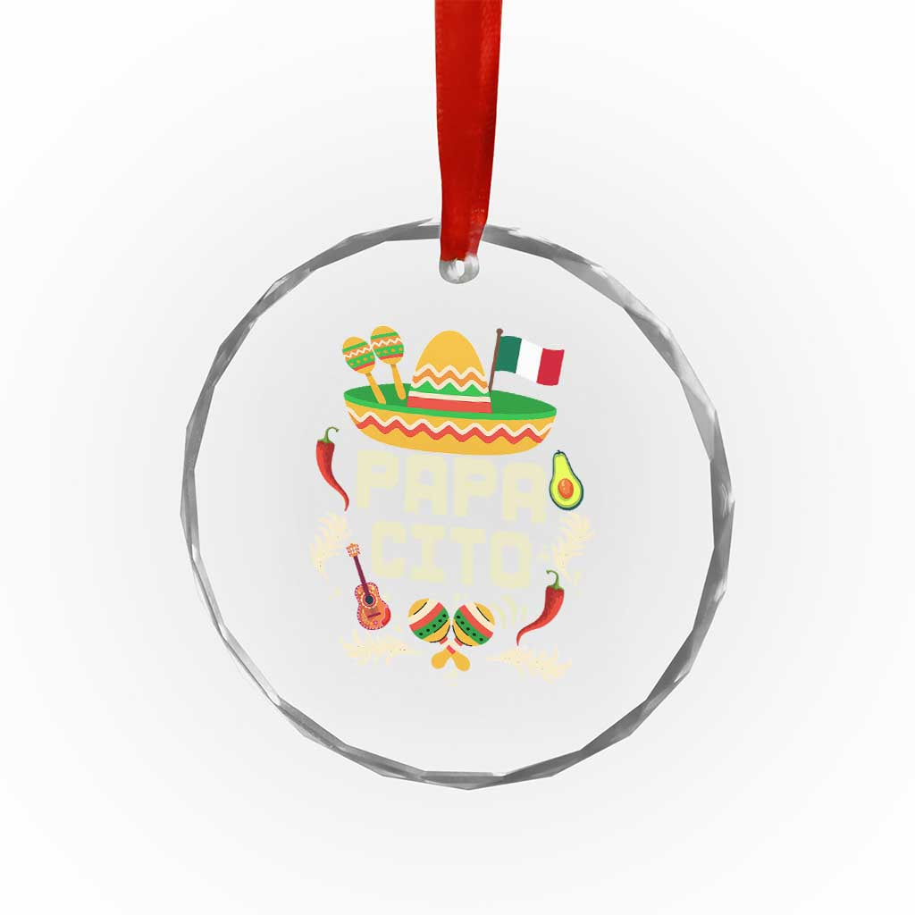 Mexican Dad Crystal Glass Ornament Papa Cito Latino Fathers Day Gift Mexican Pride