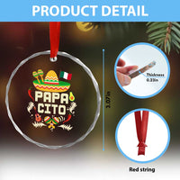 Mexican Dad Crystal Glass Ornament Papa Cito Latino Fathers Day Gift Mexican Pride