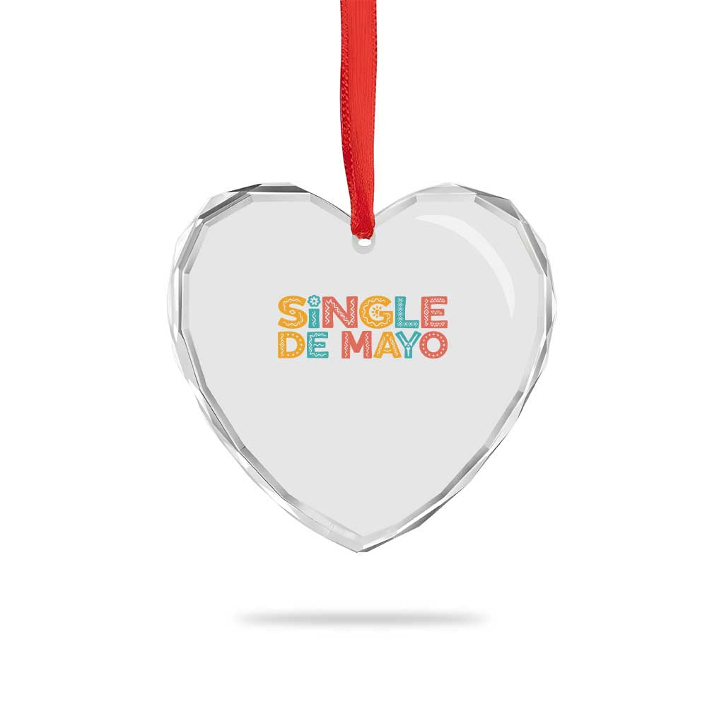 Mexican Fiesta Party Gift Heart Crystal Glass Ornament Single De Mayo