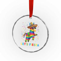 Mexican Fiesta Pinata Crystal Glass Ornament Funny Cinco De Mayo
