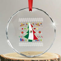 Mexican Xmas Crystal Glass Ornament Mexico Flag Xmas Tree Ugly Sweater TS02