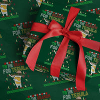 Mexican Xmas Wrapping Paper Roll Tis The Season For Tequila Dabbing Alcohol Lover