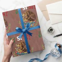 Mexican Y Si Si Wrapping Paper Roll Escudo Mexico Coat of Arms Funny Hispanic Saying