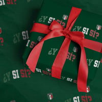 Mexican Y Si Si Football Jersey Style Wrapping Paper Roll Funny Mexico Roots