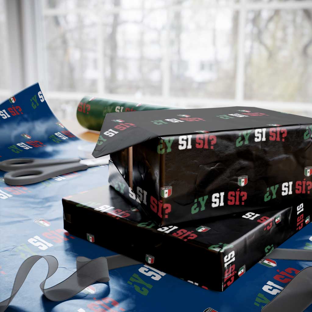 Mexican Y Si Si Football Jersey Style Wrapping Paper Roll Funny Mexico Roots