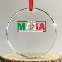 Mexicans Ain't Going Anywhere Crystal Glass Ornament Mexico Flag - Wonder Print Shop
