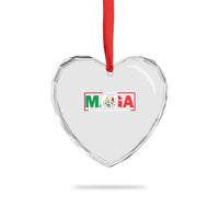 Mexicans Ain't Going Anywhere Heart Crystal Glass Ornament Mexico Flag - Wonder Print Shop