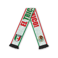 Mexico 2026 Football Soccer Scarf El Tricolor Aztec Viva Mexico