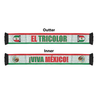 Mexico 2026 Football Soccer Scarf El Tricolor Aztec Viva Mexico