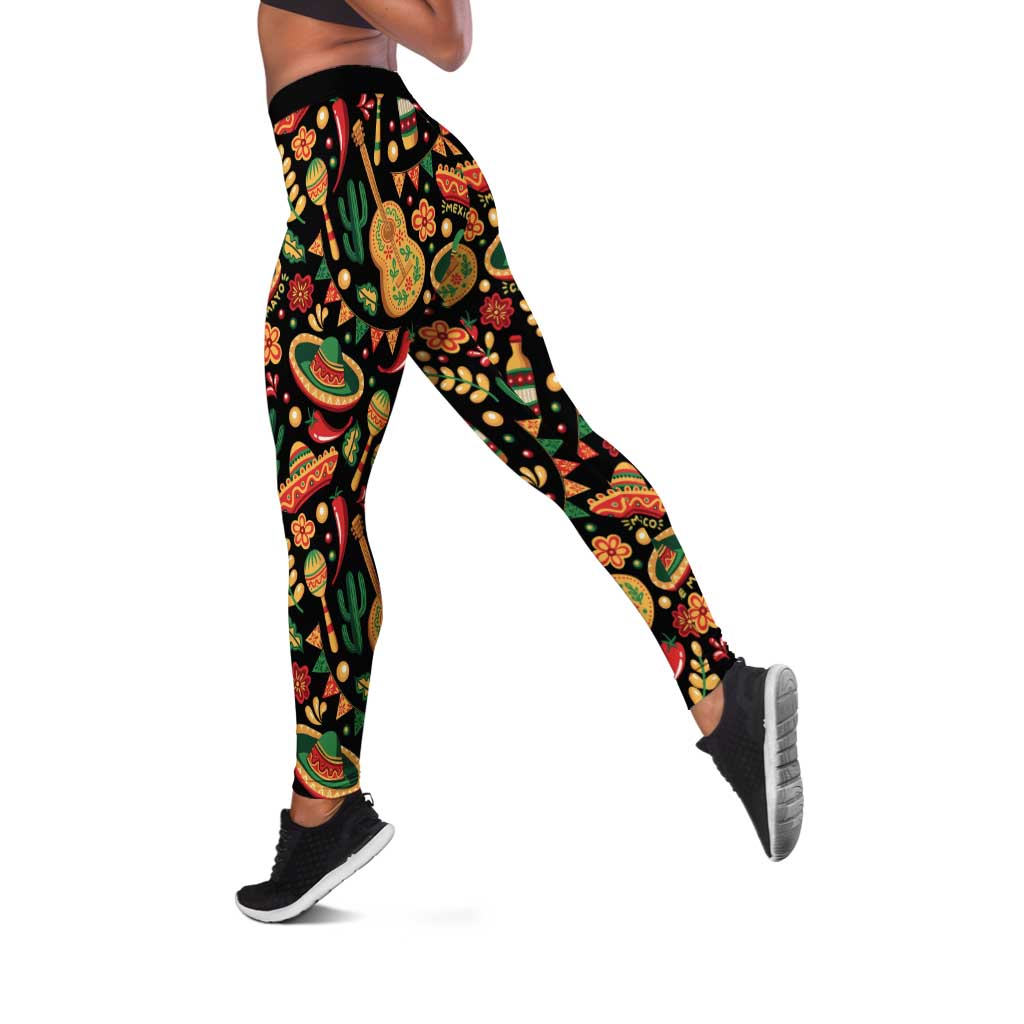 Mexico Cinco de Mayo Leggings Fiesta and then Siesta