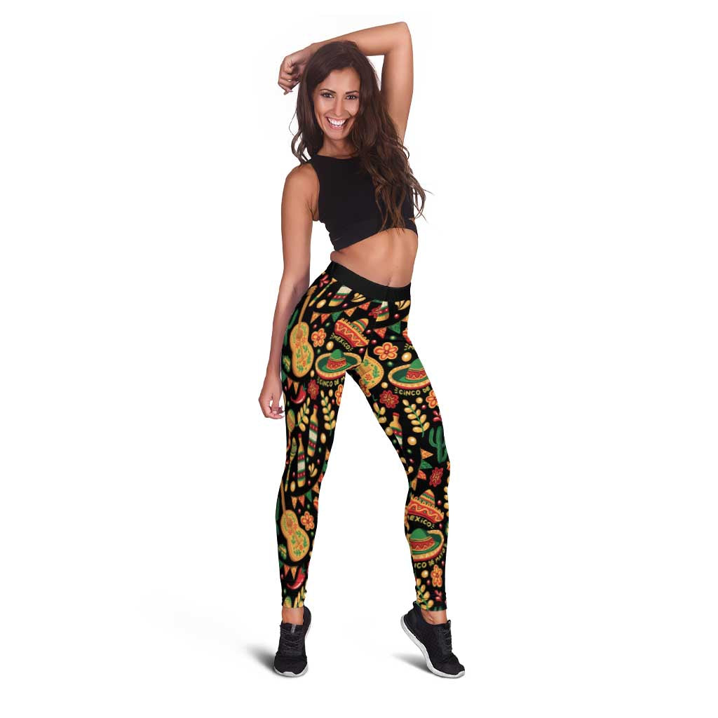 Mexico Cinco de Mayo Leggings Fiesta and then Siesta