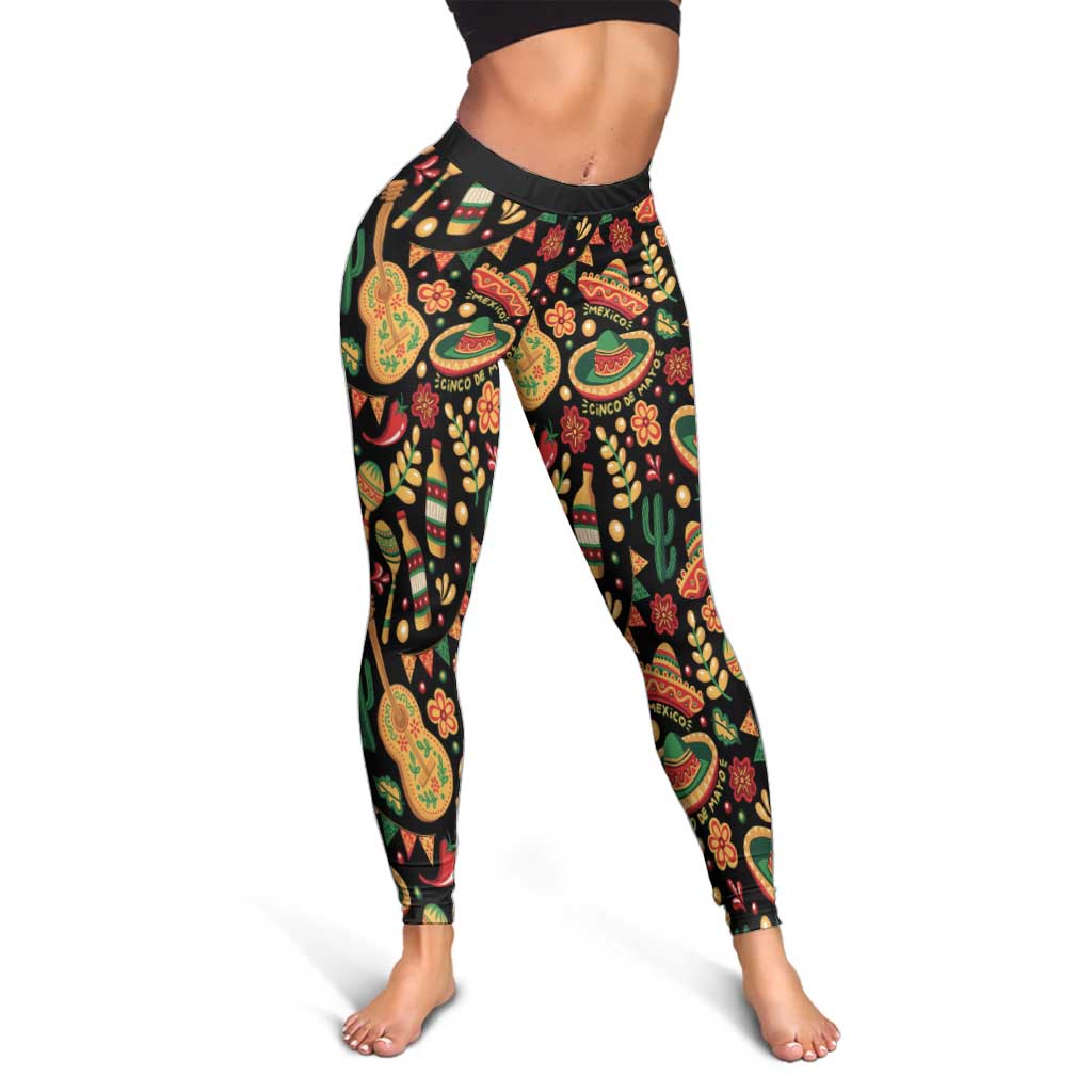 Mexico Cinco de Mayo Leggings Fiesta and then Siesta