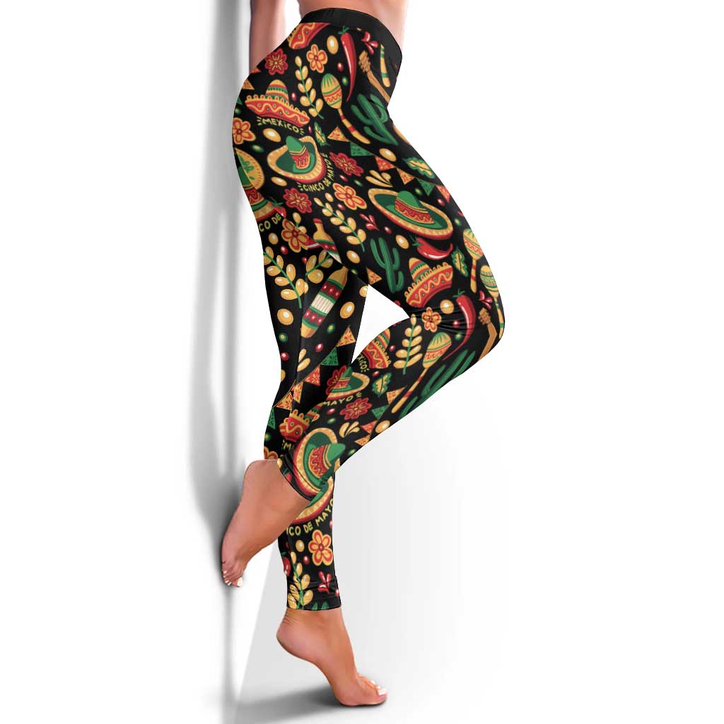 Mexico Cinco de Mayo Leggings Fiesta and then Siesta