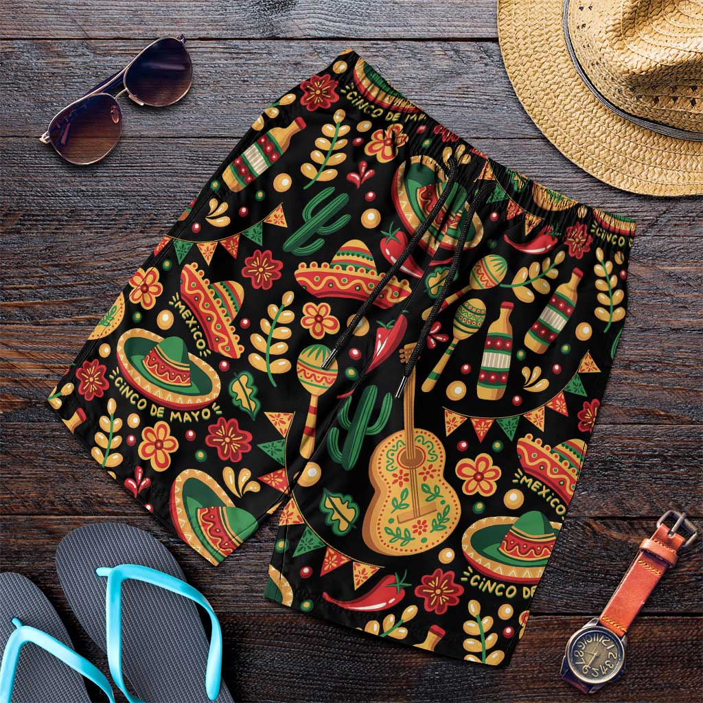 Mexico Cinco de Mayo Shorts for Men Fiesta and then Siesta