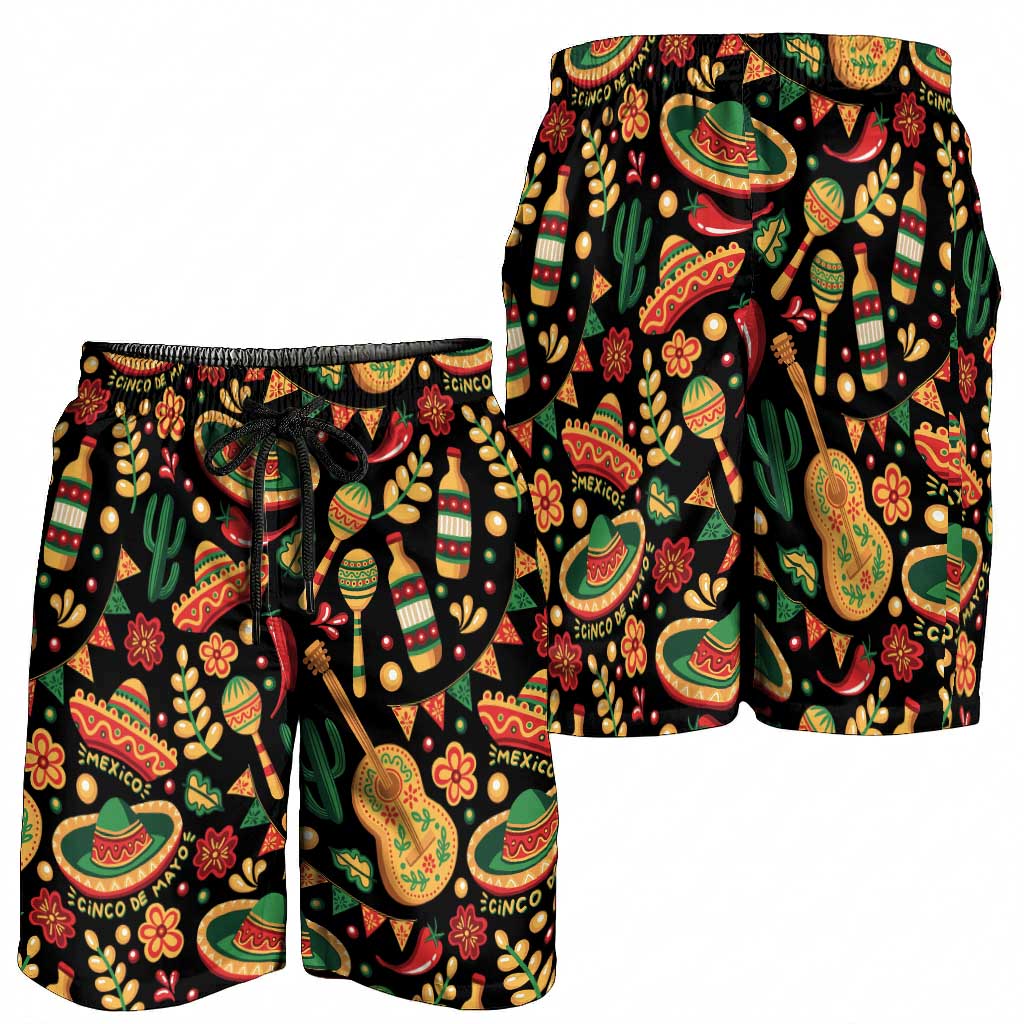 Mexico Cinco de Mayo Shorts for Men Fiesta and then Siesta